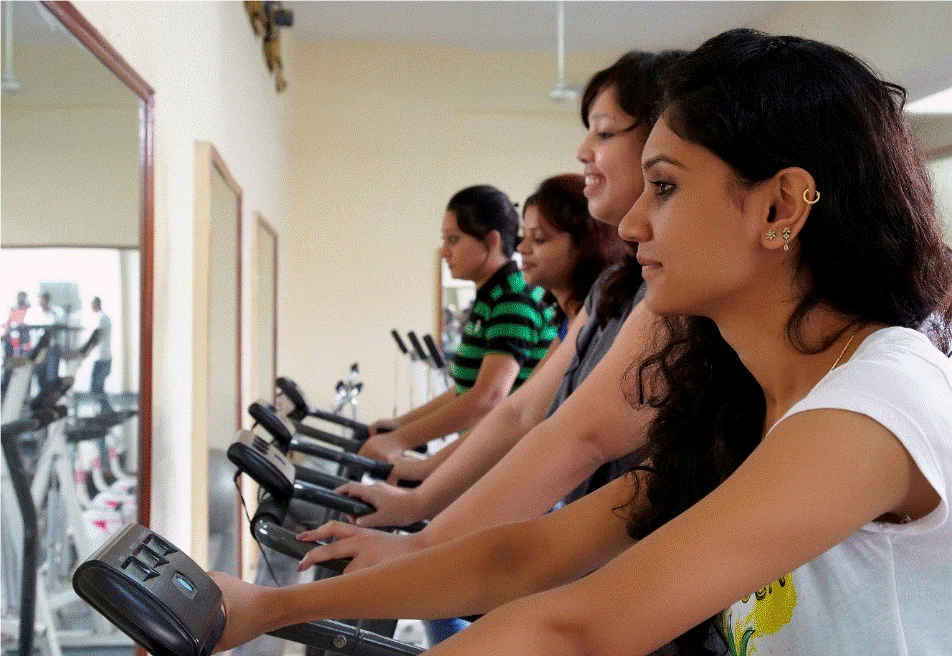 Students in wellness activity